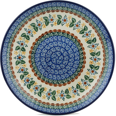 Polish Pottery Dinner Plate 10&frac12;-inch Marvellous Motif UNIKAT