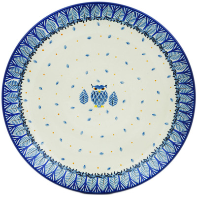 Polish Pottery Dinner Plate 10&frac12;-inch Pastel Hooter UNIKAT