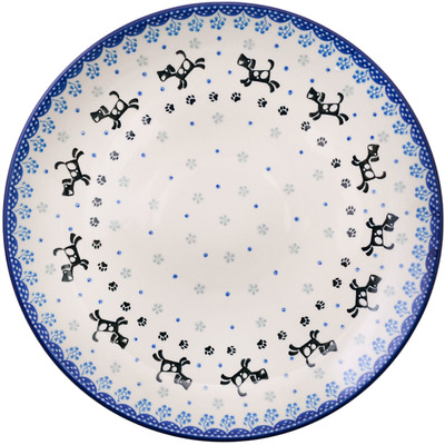 Polish Pottery Dinner Plate 10&frac12;-inch Playing Pups