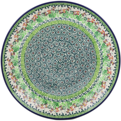 Polish Pottery Dinner Plate 10&frac12;-inch Plum Garden UNIKAT
