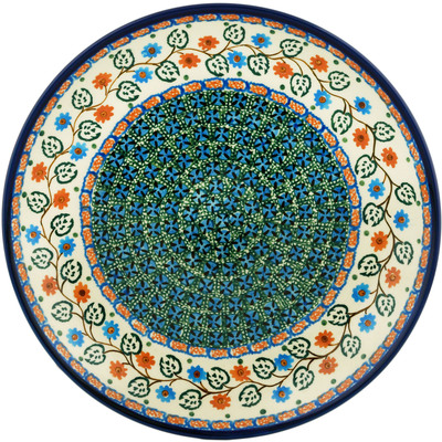 Polish Pottery Dinner Plate 10&frac12;-inch Polish Vines UNIKAT