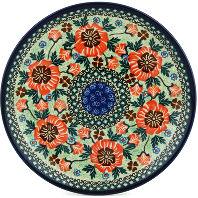 Polish Pottery Dinner Plate 10&frac12;-inch Popping Periwinkle UNIKAT
