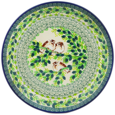 Polish Pottery Dinner Plate 10&frac12;-inch Resting Robins UNIKAT