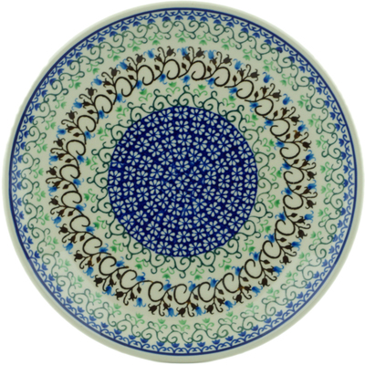 Polish Pottery Dinner Plate 10&frac12;-inch Ring Of Vines