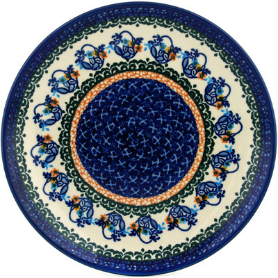 Polish Pottery Dinner Plate 10&frac12;-inch Royal Stitches UNIKAT