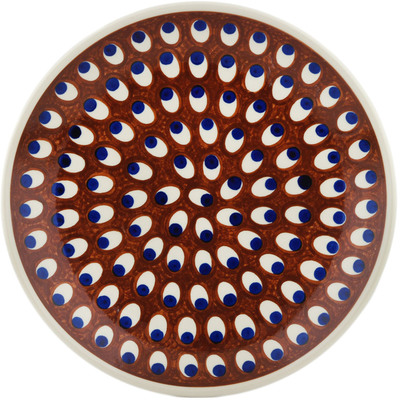 Polish Pottery Dinner Plate 10&frac12;-inch Russet Peacock