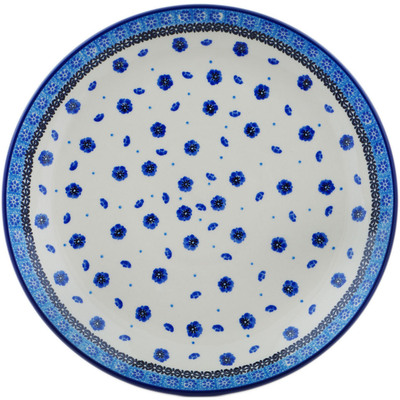 Polish Pottery Dinner Plate 10&frac12;-inch Scattered Blossoms