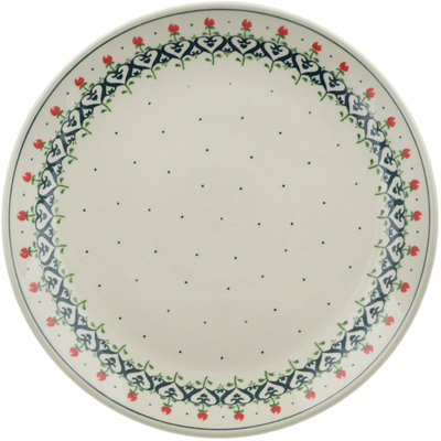 Polish Pottery Dinner Plate 10&frac12;-inch Simple Tulip