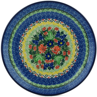 Polish Pottery Dinner Plate 10&frac12;-inch Smiling With Envy UNIKAT