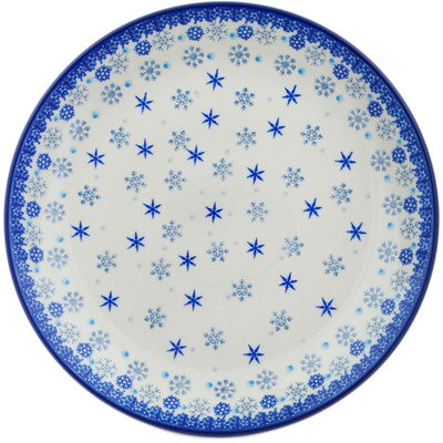 Polish Pottery Dinner Plate 10&frac12;-inch Snow Storm