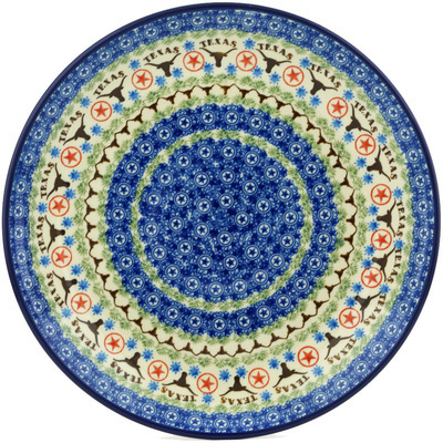 Polish Pottery Dinner Plate 10&frac12;-inch State Of Texas