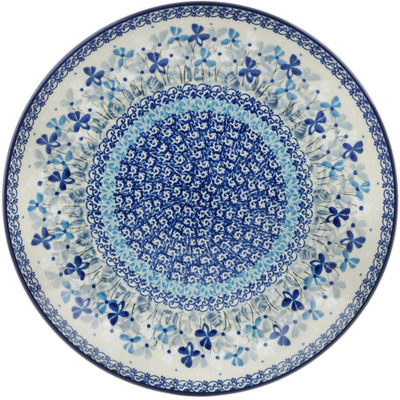 Polish Pottery Dinner Plate 10&frac12;-inch Stormy Blooms UNIKAT