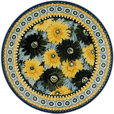 Polish Pottery Dinner Plate 10&frac12;-inch Summer Chrysanthemums UNIKAT