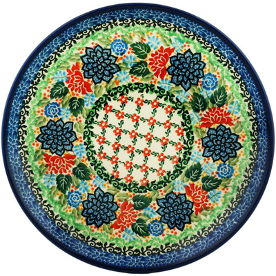 Polish Pottery Dinner Plate 10&frac12;-inch Summer Trellis UNIKAT