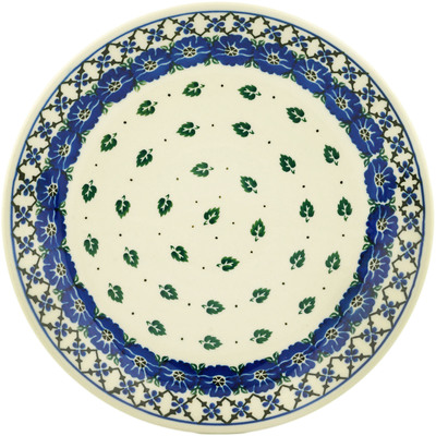 Polish Pottery Dinner Plate 10&frac12;-inch Swirling Leaves