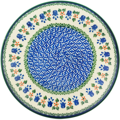 Polish Pottery Dinner Plate 10&frac12;-inch Texas Bluebell