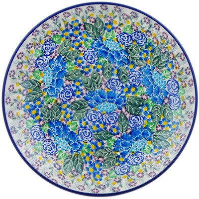 Polish Pottery Dinner Plate 10&frac12;-inch Thriving Flora UNIKAT