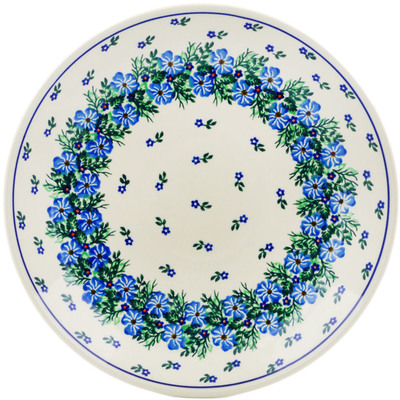 Polish Pottery Dinner Plate 10&frac12;-inch Viola Bouquet