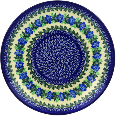 Polish Pottery Dinner Plate 10&frac12;-inch Waves Of Flowers