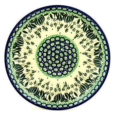 Polish Pottery Dinner Plate 10&frac12;-inch Weeping Tulips UNIKAT