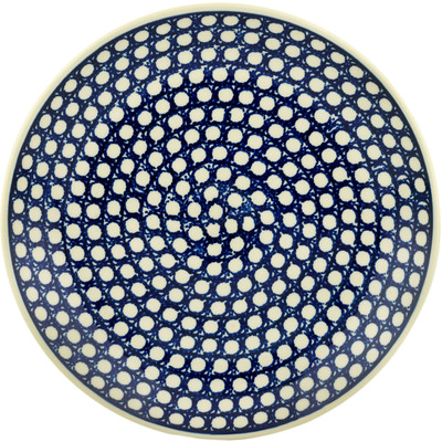 Polish Pottery Dinner Plate 10&frac12;-inch Wide Eyed Peacock