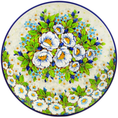 Polish Pottery Dinner Plate 10&frac12;-inch Wild Field Flowers UNIKAT