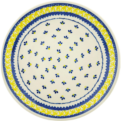 Polish Pottery Dinner Plate 10&frac12;-inch Yellow Buds