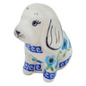 Polish Pottery Dog Figurine 4&quot; Greek Daisies