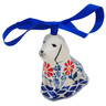 Polish Pottery Dog Ornament 3&quot; Last Summer Flowers