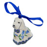 Polish Pottery Dog Ornament 3&quot; Sweet Dreams