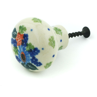 Polish Pottery Drawer knob 1-1/2 inch Field Of Dreams