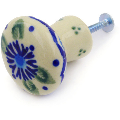 Polish Pottery Drawer knob 1-2/3 inch Aster Patches