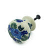 Polish Pottery Drawer knob 1-3/8 inch Blue Carnation