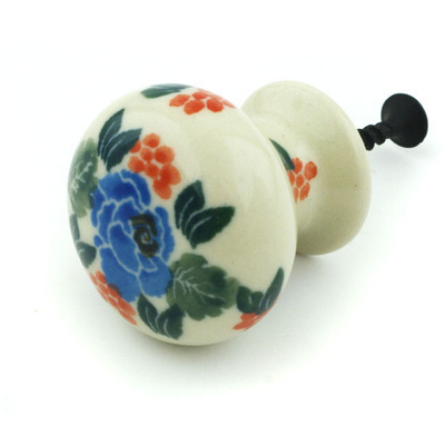 Polish Pottery Drawer knob 1-3/8 inch Burst Of Color