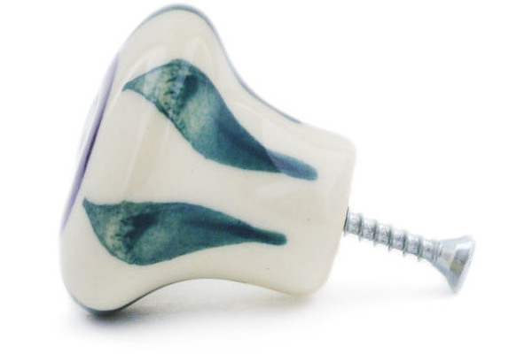 Polish Pottery Drawer Pull Knob 2 Peacock