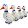 Polish Pottery Duck Figurine 11&quot; Dotted Delights