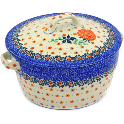 Polish Pottery Dutch Oven 8-inch Blossoming Brilliance