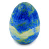Polish Pottery Egg Figurine 2&quot; Blue