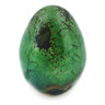 Polish Pottery Egg Figurine 2&quot; Green