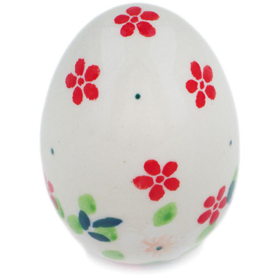 Polish Pottery Egg Figurine 2&quot; Rosy Cheeks