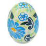 Polish Pottery Egg Figurine 3&quot; Life&#039;s A Breeze UNIKAT