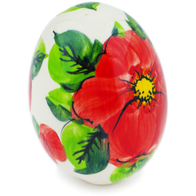 Polish Pottery Egg Figurine 3&quot; Spring&#039;s Bloom UNIKAT
