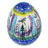 Polish Pottery Egg Figurine 4&quot; Long Lavender UNIKAT