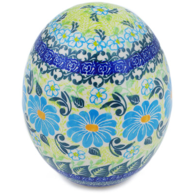 Polish Pottery Egg Figurine 6&quot; Life&#039;s A Breeze UNIKAT