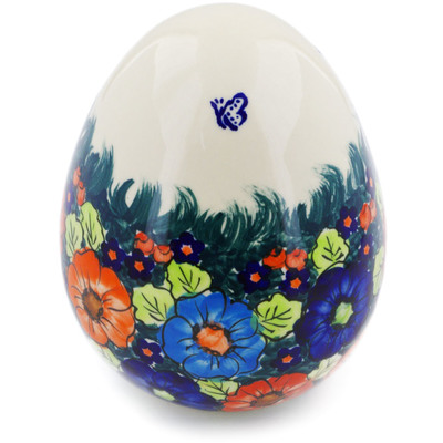 Polish Pottery Egg Figurine 7&quot; Butterfly Splendor