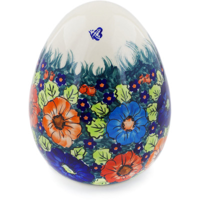 Polish Pottery Egg Figurine 8&quot; Butterfly Splendor