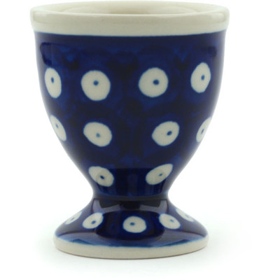 Polish Pottery Egg Holder 2&quot; Blue Eyes