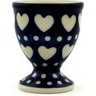 Polish Pottery Egg Holder 2&quot; Heart To Heart