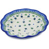 Polish Pottery Egg Plate 8&quot; Lucky Clovers