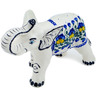 Polish Pottery Elephant Figurine 11&quot; Indigo Dream